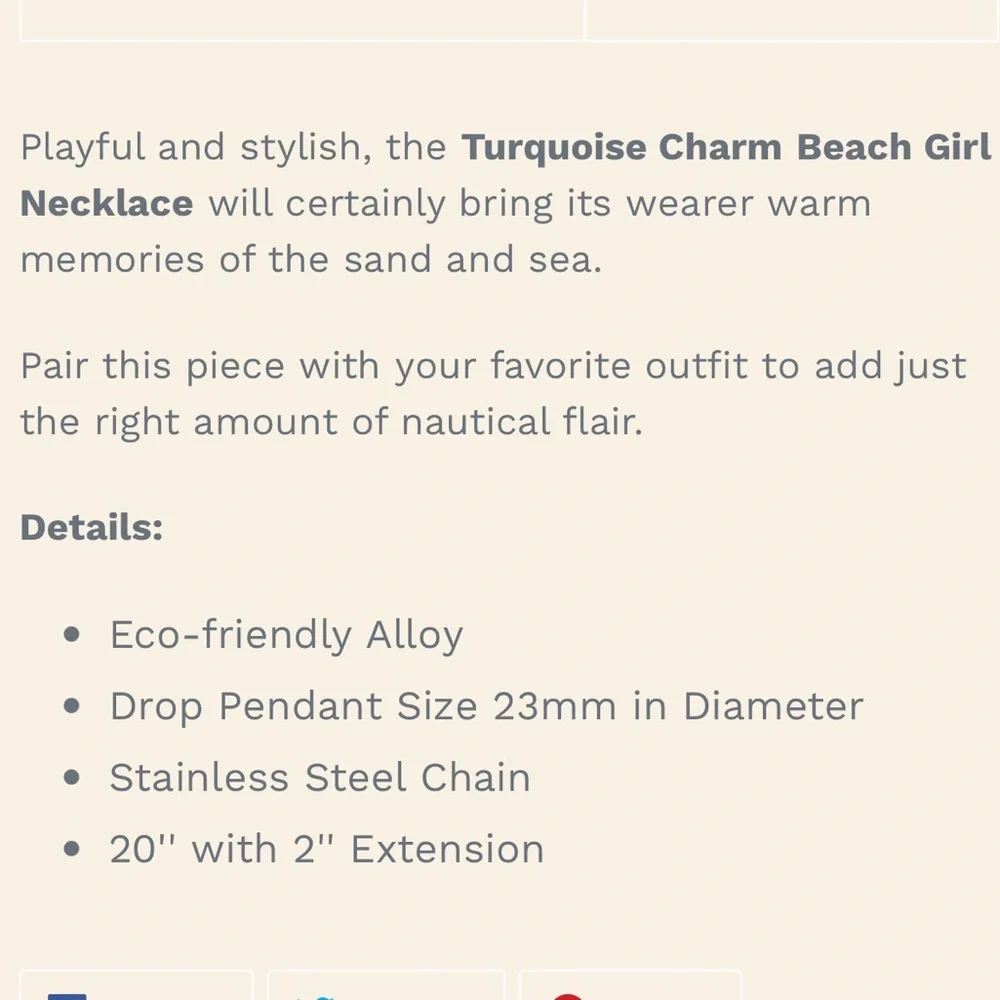 NWT 🌴 ECO-FRIENDLY SILVER-ALLOY STAINLESS STEEL “BEACH GIRL” PALM TREE NECKLACE - Picture 4 of 4